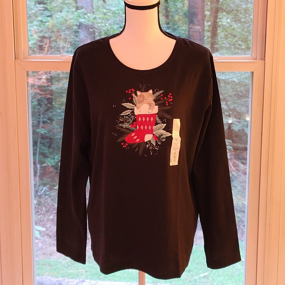 Croft & Barrow long sleeve Christmas tee